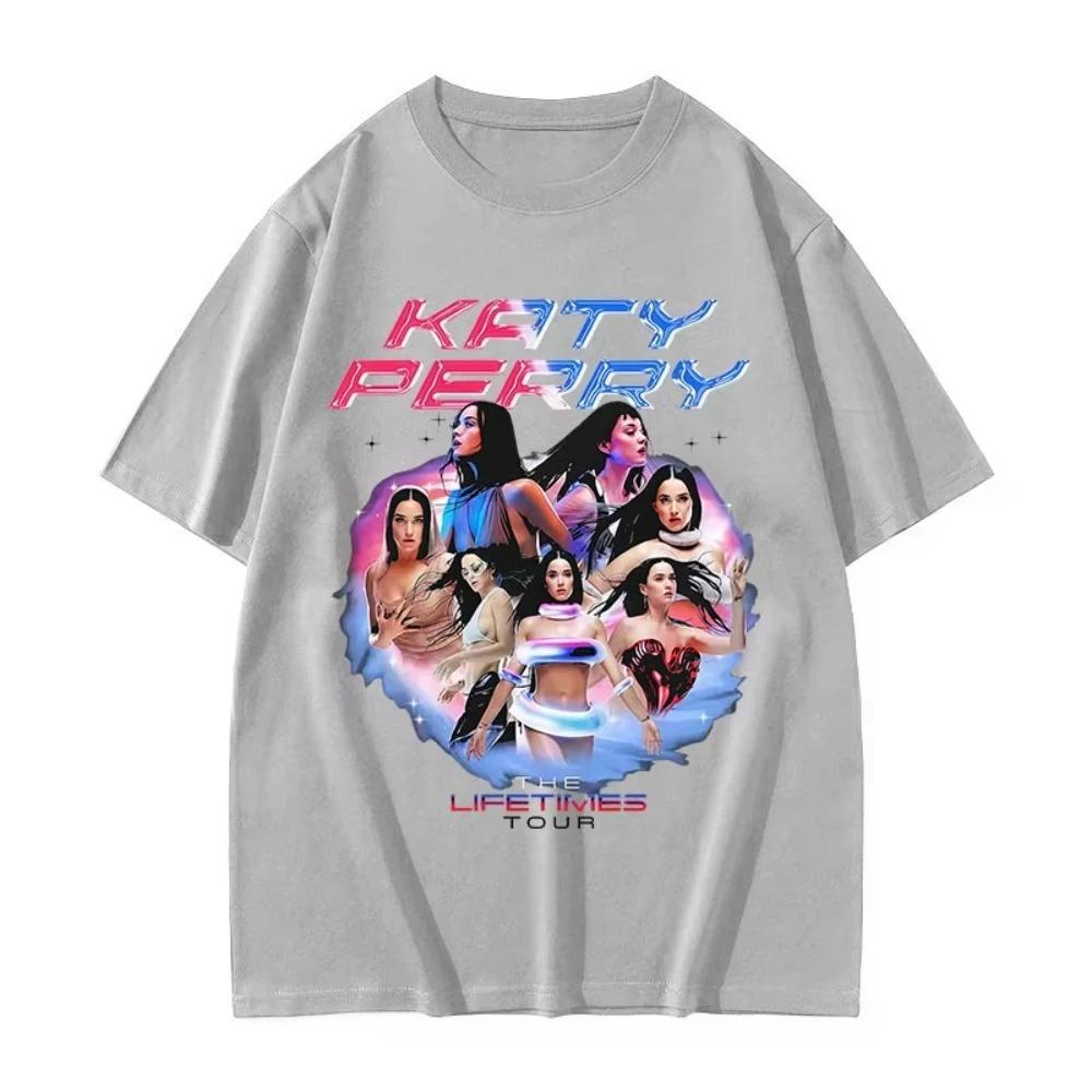 Katy Perry The Lifetimes Tour 2026 Graphic T Shirts Men Women Vintage Fashion High Quality T-shirt Aesthetic Short Sleeve Tshirt