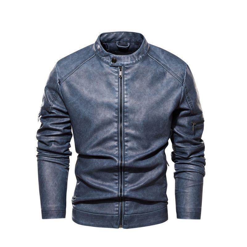 New Wash Four Generations Washed Men's Leather Clothing Boutique Leather Clothing European and American Size