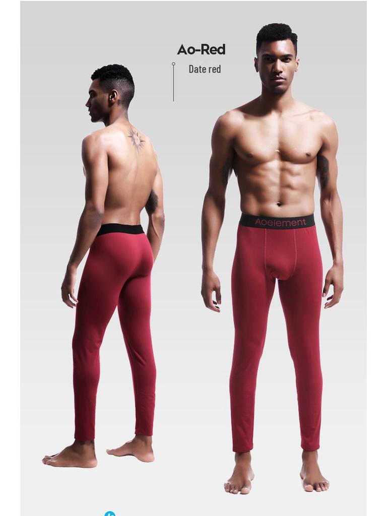 Men's Thin Velvet Warm Autumn/Winter Leggings - Comfortable and Close-Fitting.