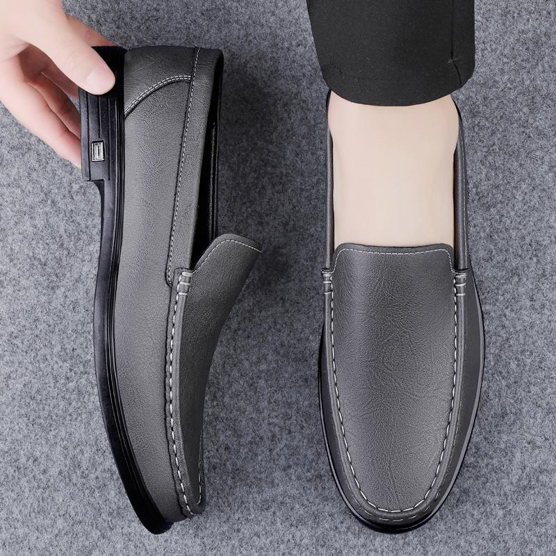 Genuine Leather Men Shoes Trendy 2024 New Casual Slip on Formal Loafers Men Moccasins Italian Brown Male Driving Shoes Sneakers
