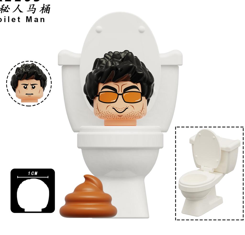 Mini Skibidi Toilet Man Figure Anime Building Block Toys Tvman Plus Titan Cameraman Speakerman Bricks Model Kid Birthday Gifts