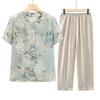 Elegant New Chinese Style Floral Short Sleeve Top