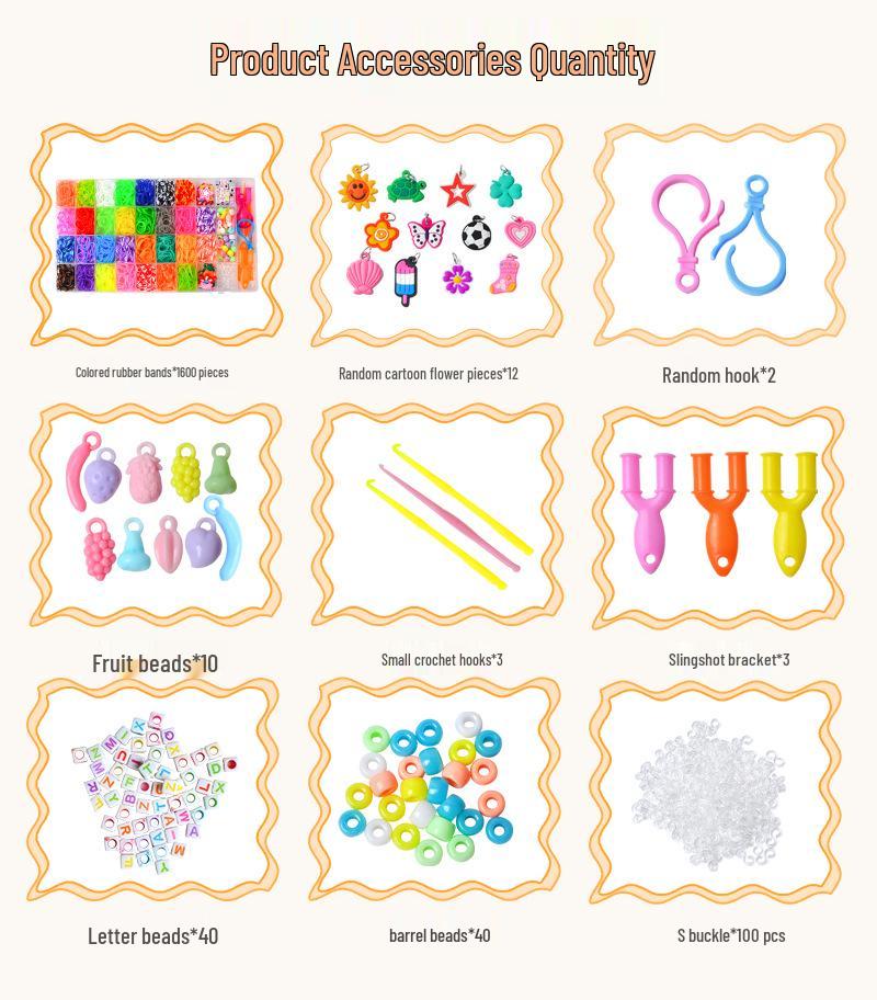 Gumki do krosna 36-rzędowego: Zabawka edukacyjna DIY dla dzieci - Tkane bransoletki