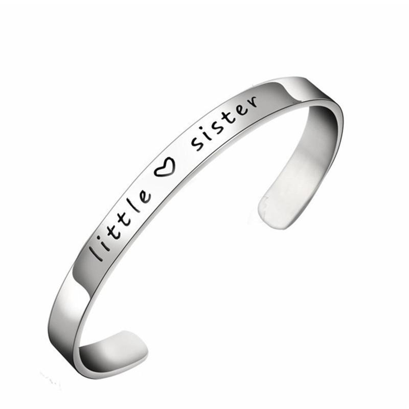 3 Sister Bracelet Big Sister Middle Sister Little Sister Cuff Bangle Gifts for Family Sisters Best Friend Besties 3 Pcs