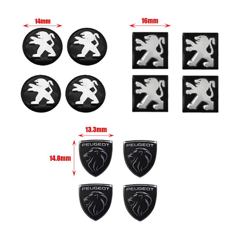 Car Remote Key Stickers Badge Emblem Car Accessories For Peugeot GT Line 208 301 308 408 508 2008 3008 4008 5008 206 307 407 607