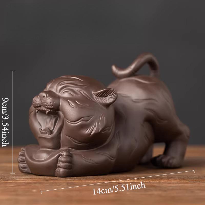 

Purple Clay Tiger Tea Pet Large Animal Desktop Ornament Chinese Tea Play Maintainable Ornament Tea Ceremony Accessories