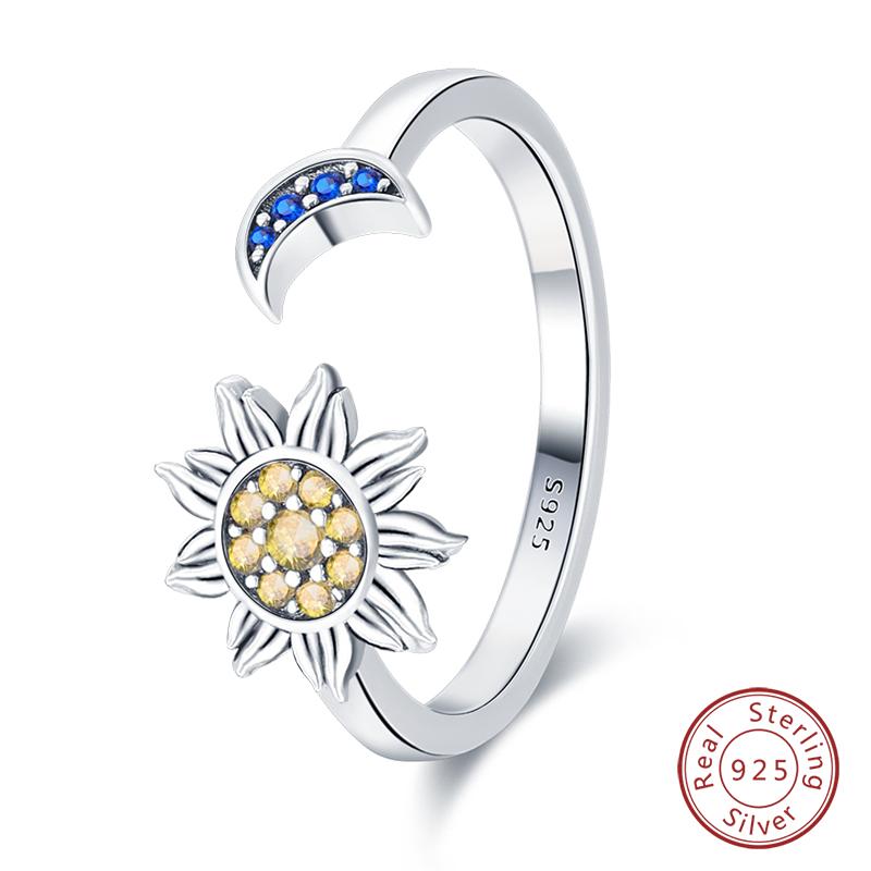 Adjustable Rings Copper Mermaid Wing Dragon Sunflower Tulip Open Rings For Women Female Original Engagement Jewelry