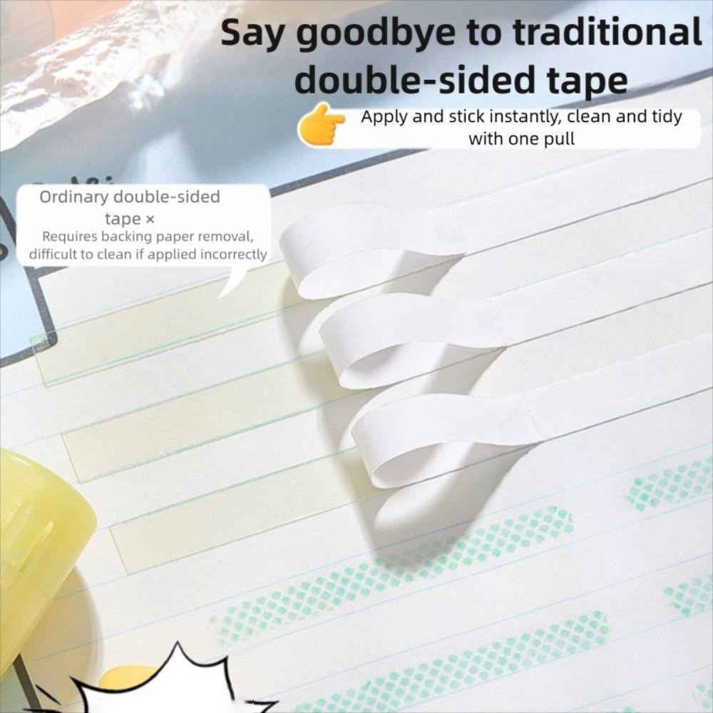 3pcs/set 360° Rotation Head Dot Glue Tape Large Capacity Dispensing Pen  School Supplies