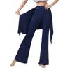Women's Classical Dance Skirt Pants with Bell Bottoms and Drape Design