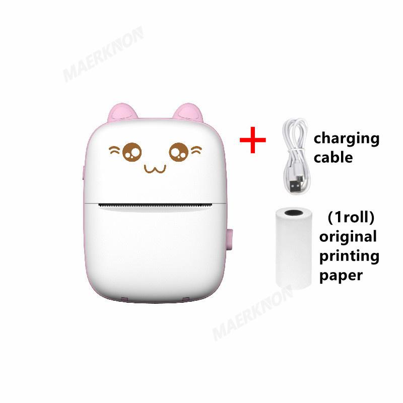 HD Mini Thermal Printer Portable Label Photo Printers Stickers Paper Inkless Wireless Cat Kid Impresora 200dpi Android IOS 57mm