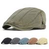 Big Size Spring Summer Soft Washed Cotton Newsboy Cap Men Women Peaked Cap Adjustable Beret Vintage Ivy Flat Cap