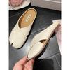 Baotou Half Slippers for Women's Summer Outwear New Pregnant Women's Soft Sole Knitted Flat Bottom Fish Mouth Muller Shoes French Cool Slippers
