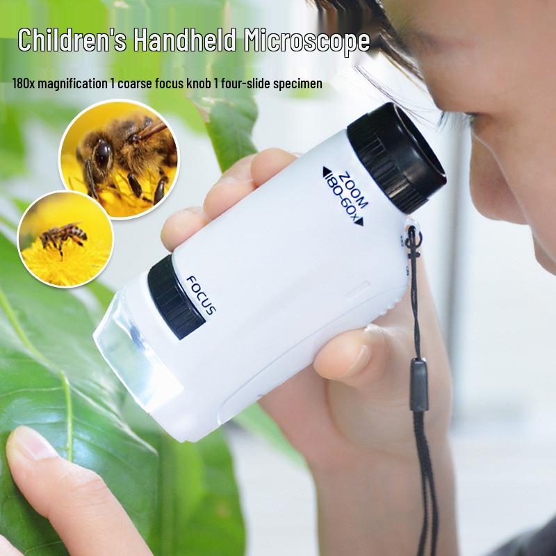 Kinder 180X Handmikroskop für Pflanzen - Wissenschaftliches Experimentierwerkzeug für Grund- und Sekundarschüler