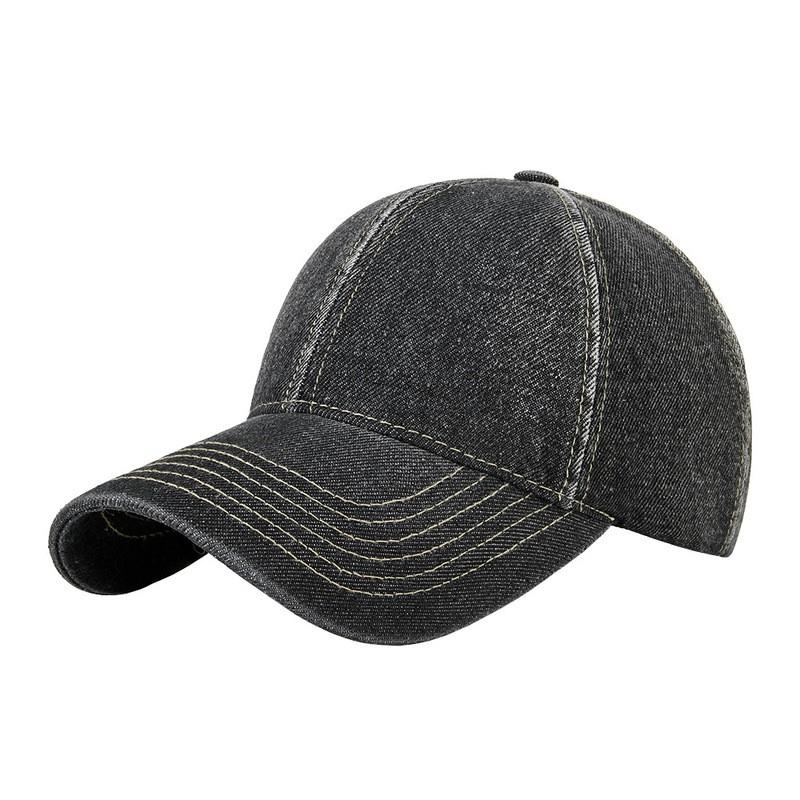 Unisex Vintage Washed Denim Baseball Cap Soft Crown Adjustable Sun Hat Outdoor Wear