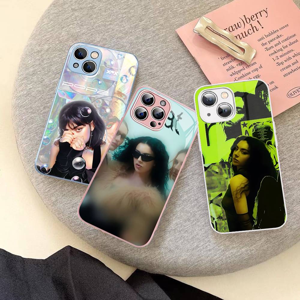 British Pop C-CharliS-XCX Singer For IPhone 14 13 12 Mini 11 Pro XS Max X XR 14 Plus Tempered Glass Cover