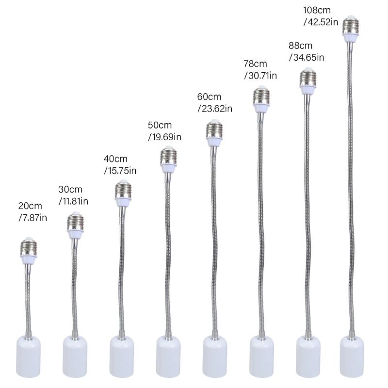 Ceramic E27 Lamp Holder Heat Resistant Extension Socket 360Degree Rotation For LED Bulbs 400W Bathroom Ceiling Light Fix