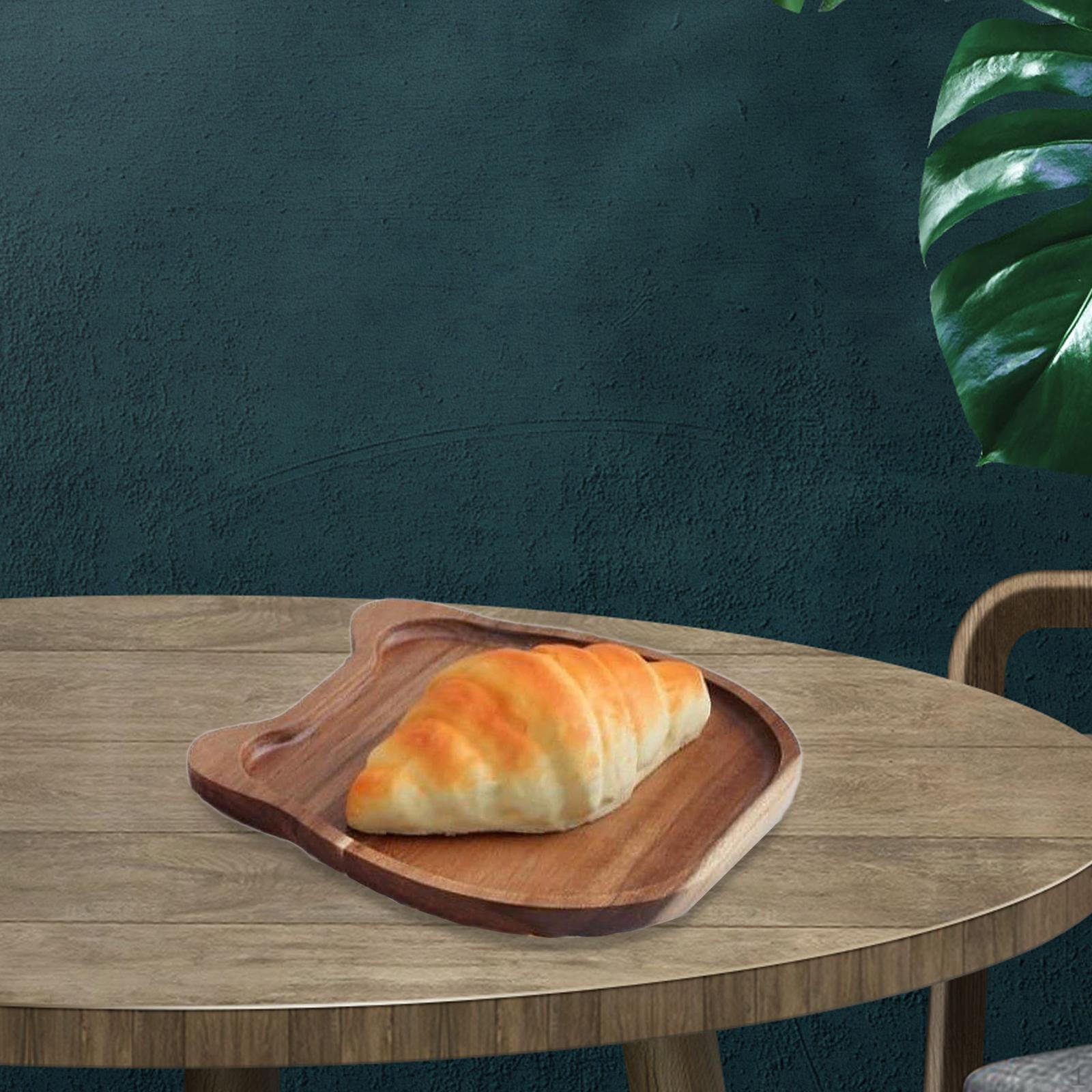 

Деревянная сервировочная тарелка для сухофруктов, органайзер для столовых приборов, компактный поднос для завтрака, пищевая тарелка для 20x20x1.5cm