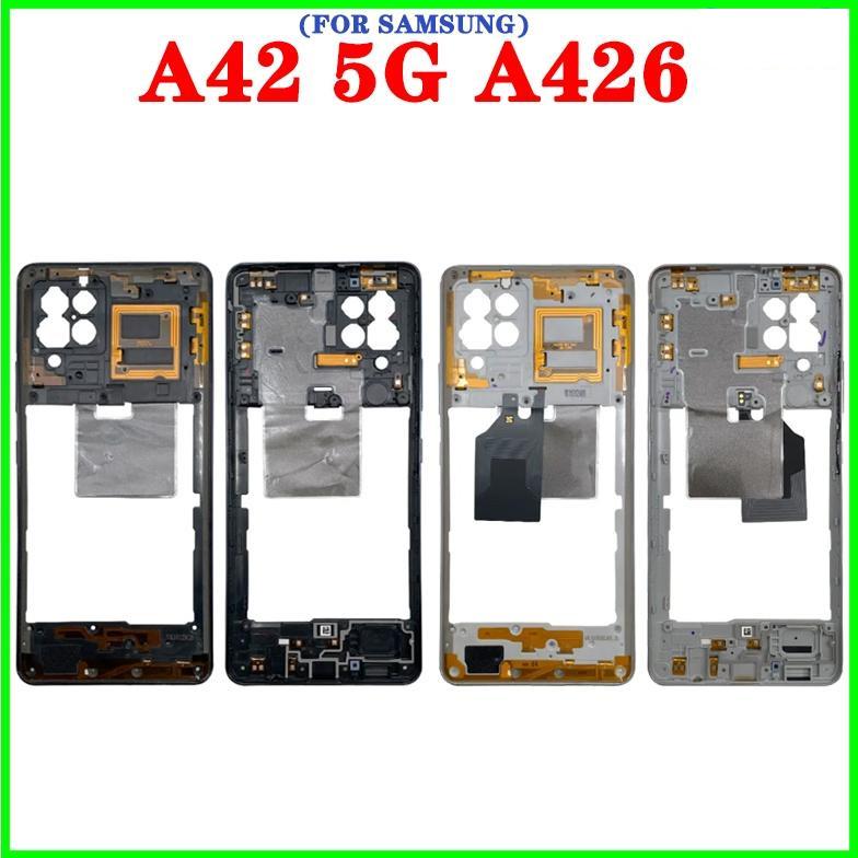 Back Housing Back Battery Cover LCD Front Middle Frame For Samsung Galaxy A42 5G A426 A426B Rear Door Housing Camera Lens