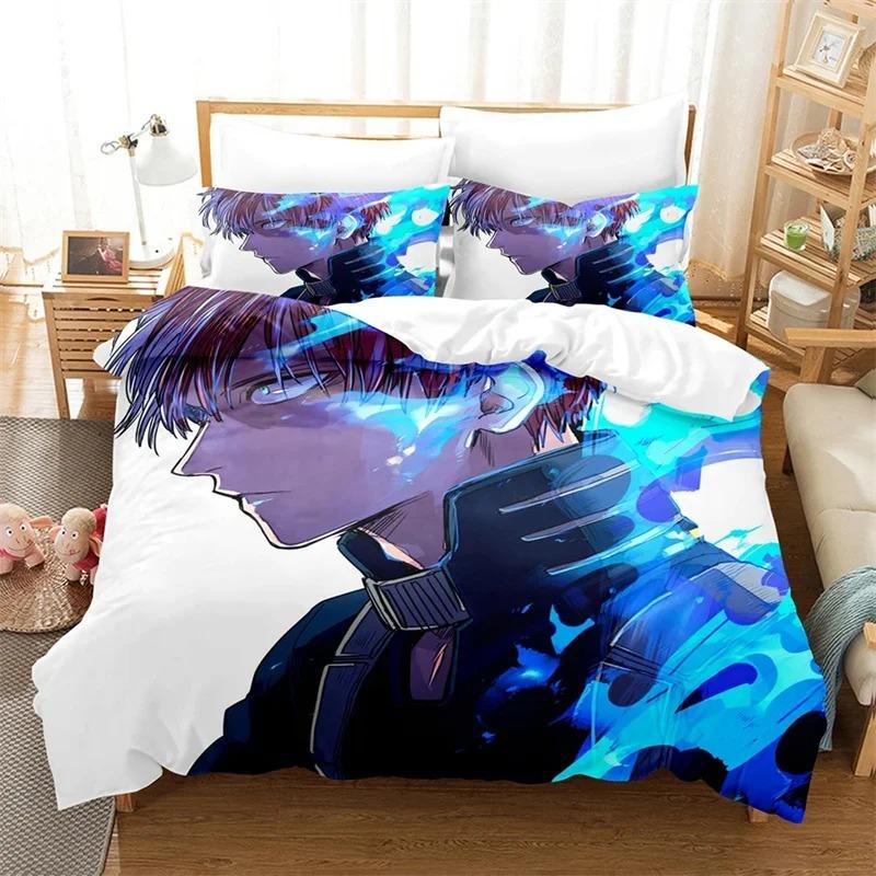 My Hero Academia Bedding Set Single Twin Full Queen King Size Todoroki Bed Set Aldult Kid Bedroom Duvetcover Sets 3D Print