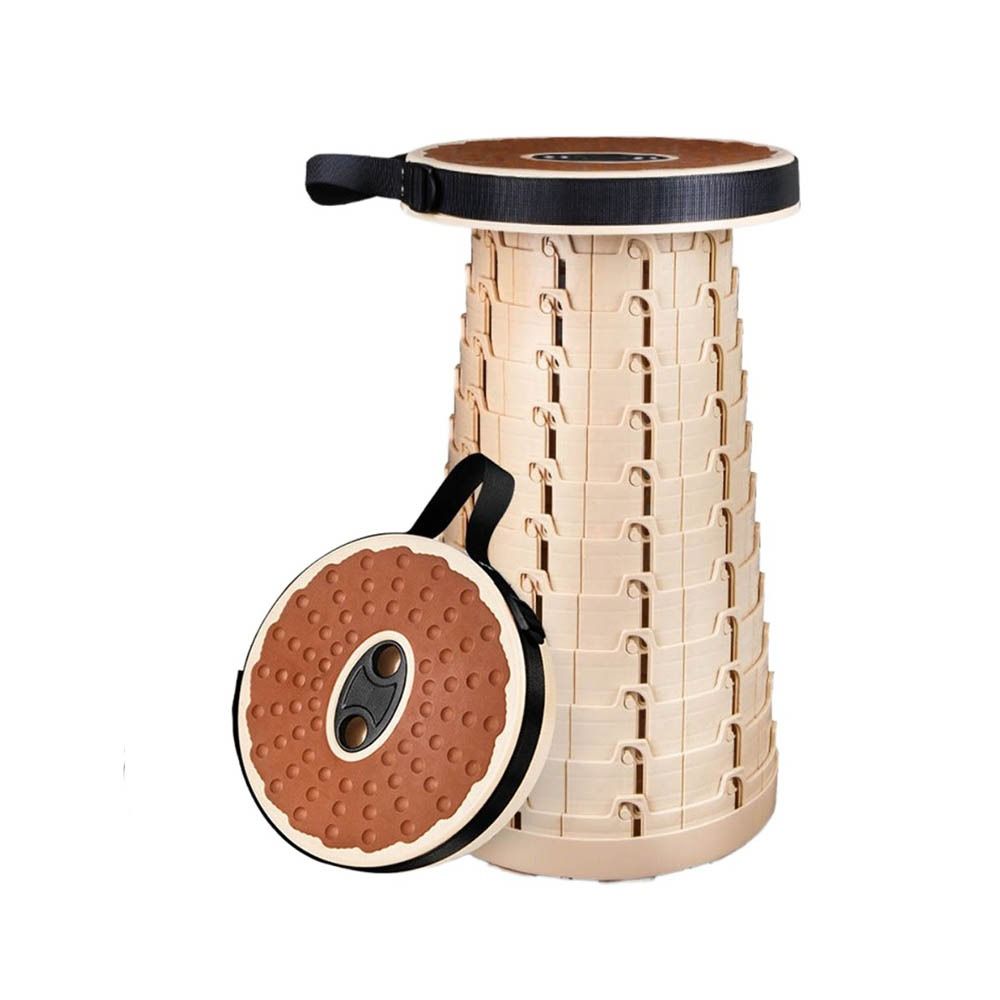 Soft Rubber Seats Telescoping  Folding Stool Collapsible Foldable Retractable Stool  Adult