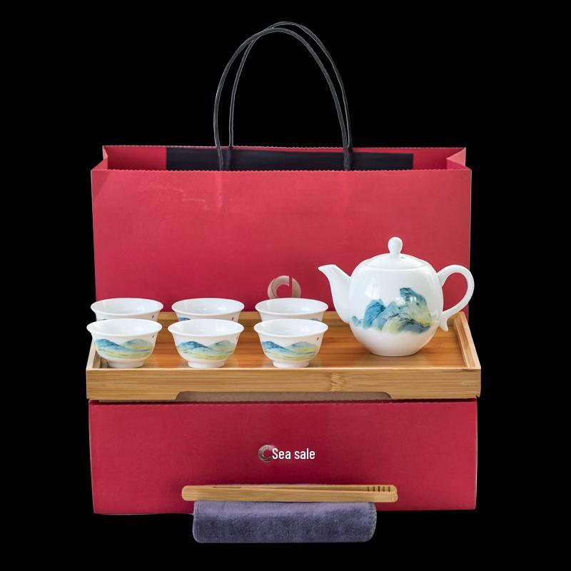 Da Run Yao Mountains and Rivers Brocade Ceramic Tea Set