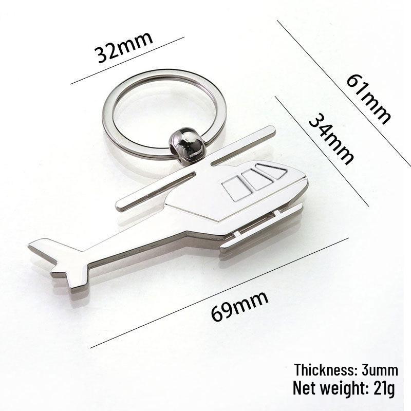 Creative Metal Airplane Keychain - Miniature Engine Pendant & Aviation Gift