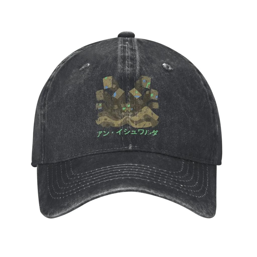 Summer Hunter World Iceborne Shara Ishvalda Kanji Baseball Cap Sun Washed Trucker Hat Unisex Unisex Gym Baseball Caps