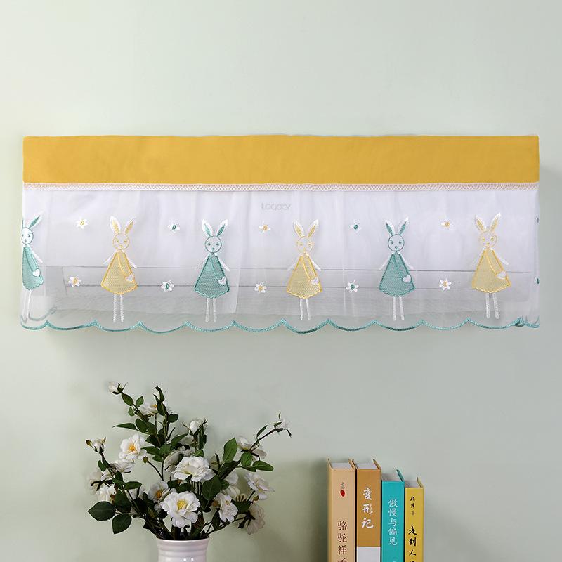 1PC Polyester Wall Mounted Anti-dust Cover Gauze Curtain Air Conditioning Cover