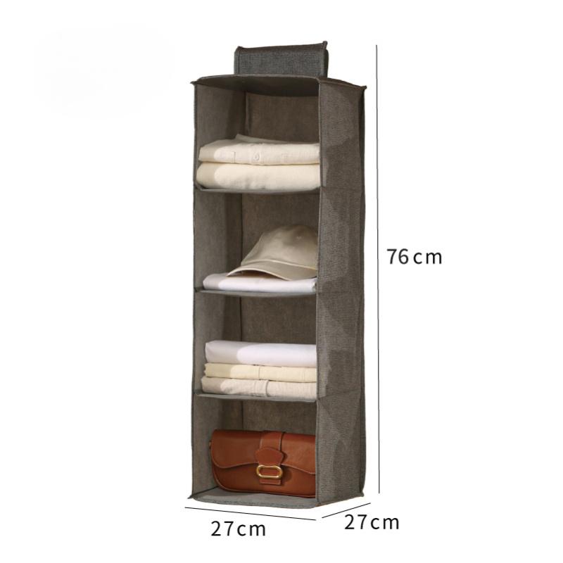 Multifunctional Foldable Hanging Storage Bags Closet Space Saving Multi Layer Organizer for Clothes Accessories and More