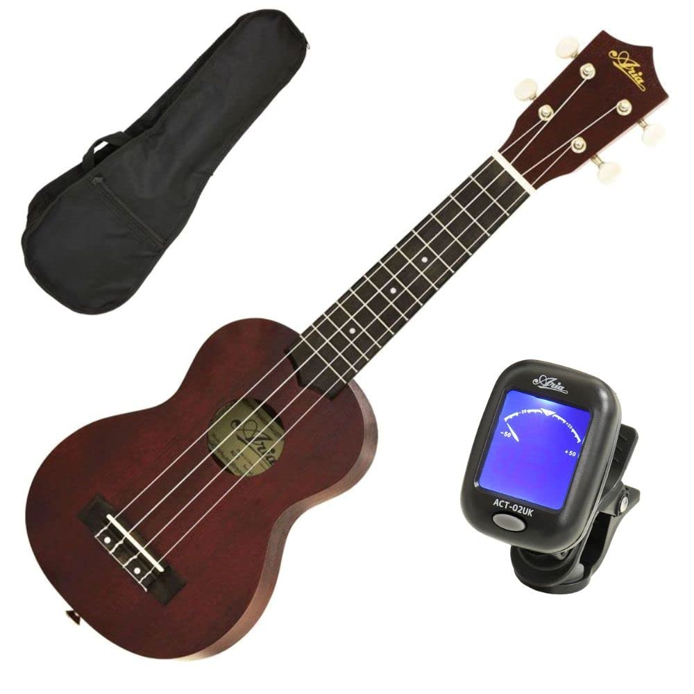 

set with genuine soprano peg specification [New specifications] [3-piece tuner] ARIA/ARIA AU-1 ukulele/gear коричневий
