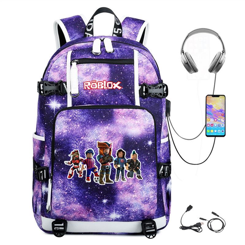 Cartoon Game Merchandise With Usb Hiking Bag College Students Outdoor Travel Large Capacity Backpack Bag