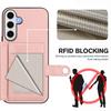 For Samsung Galaxy S24 FE Case RFID Blocking Card Holder Kickstand TPU + PU Leather Phone Back Cover