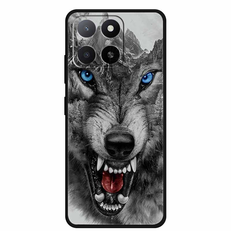 Für ZTE Blade A55 A35 Hülle Tiere Weiches Silikon TPU Handyhüllen Rückseite für ZTE Blade A35 BladeA55 Wolf Stoßfest Cool Capa