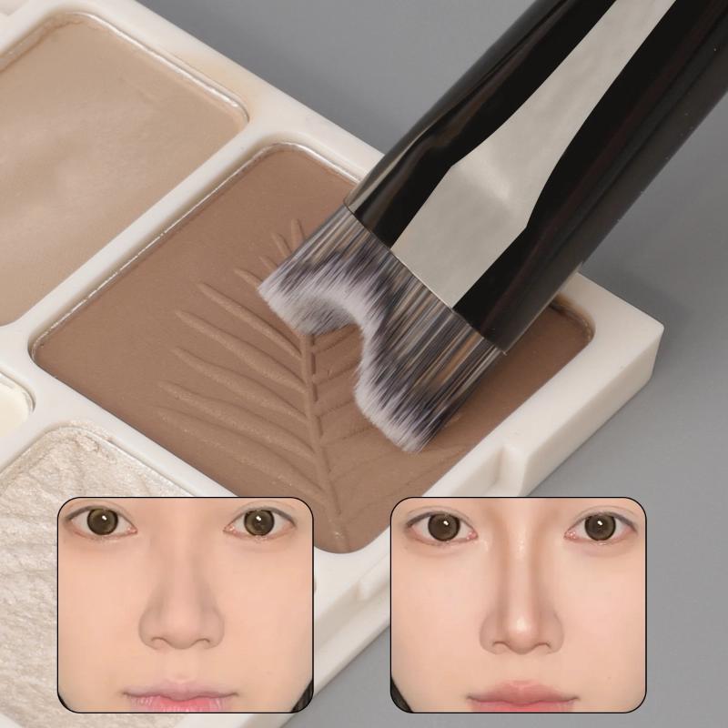 Professional Makeup Brush Set 2/3 Pcs Double-headed U-Shape Foundation Black Eyeshadow Contour Brushes Travel Cosmetic Kit