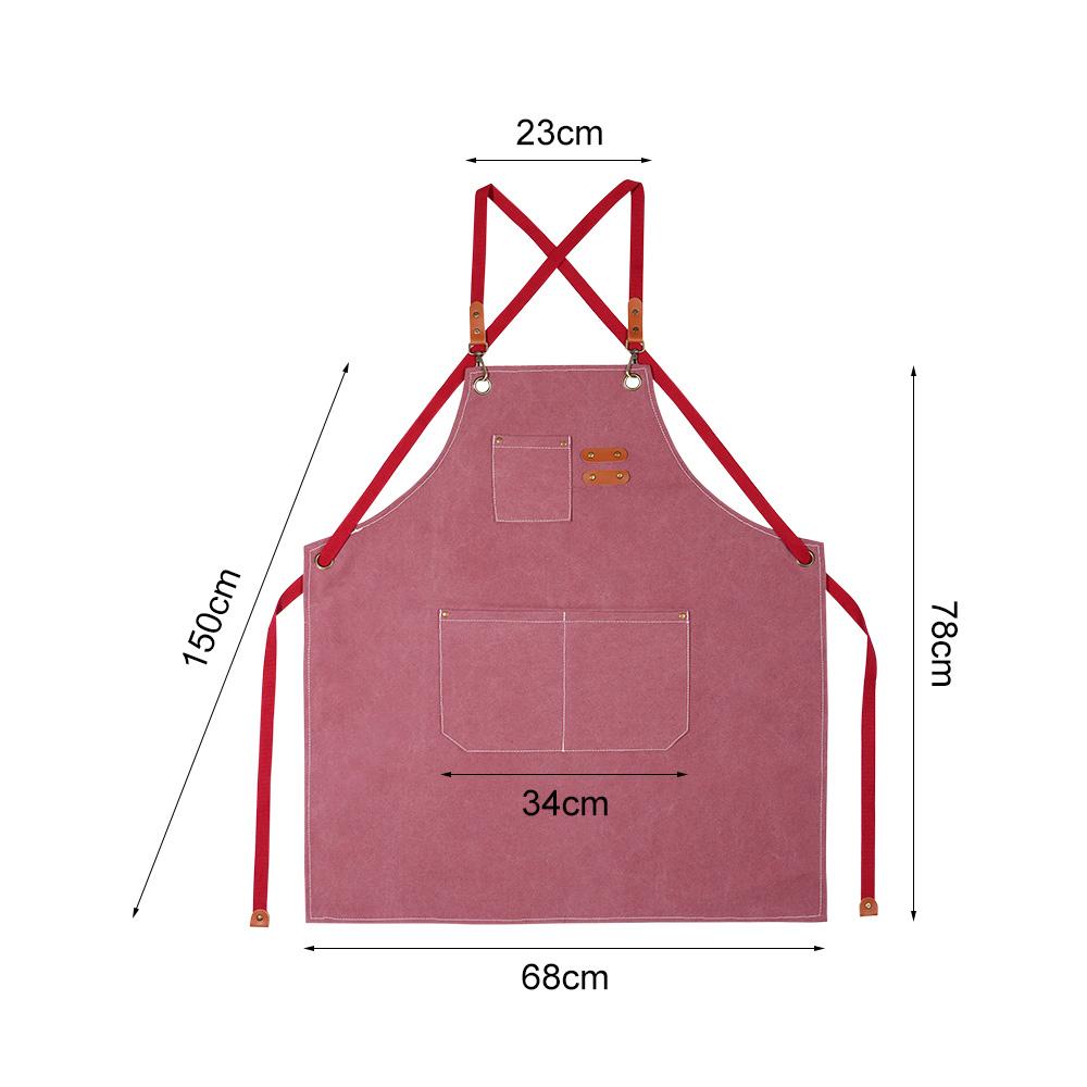 Thicken Antifouling Women Men Waterdrop Resistant Cotton Canvas Barista Apron Canvas Denim Apron