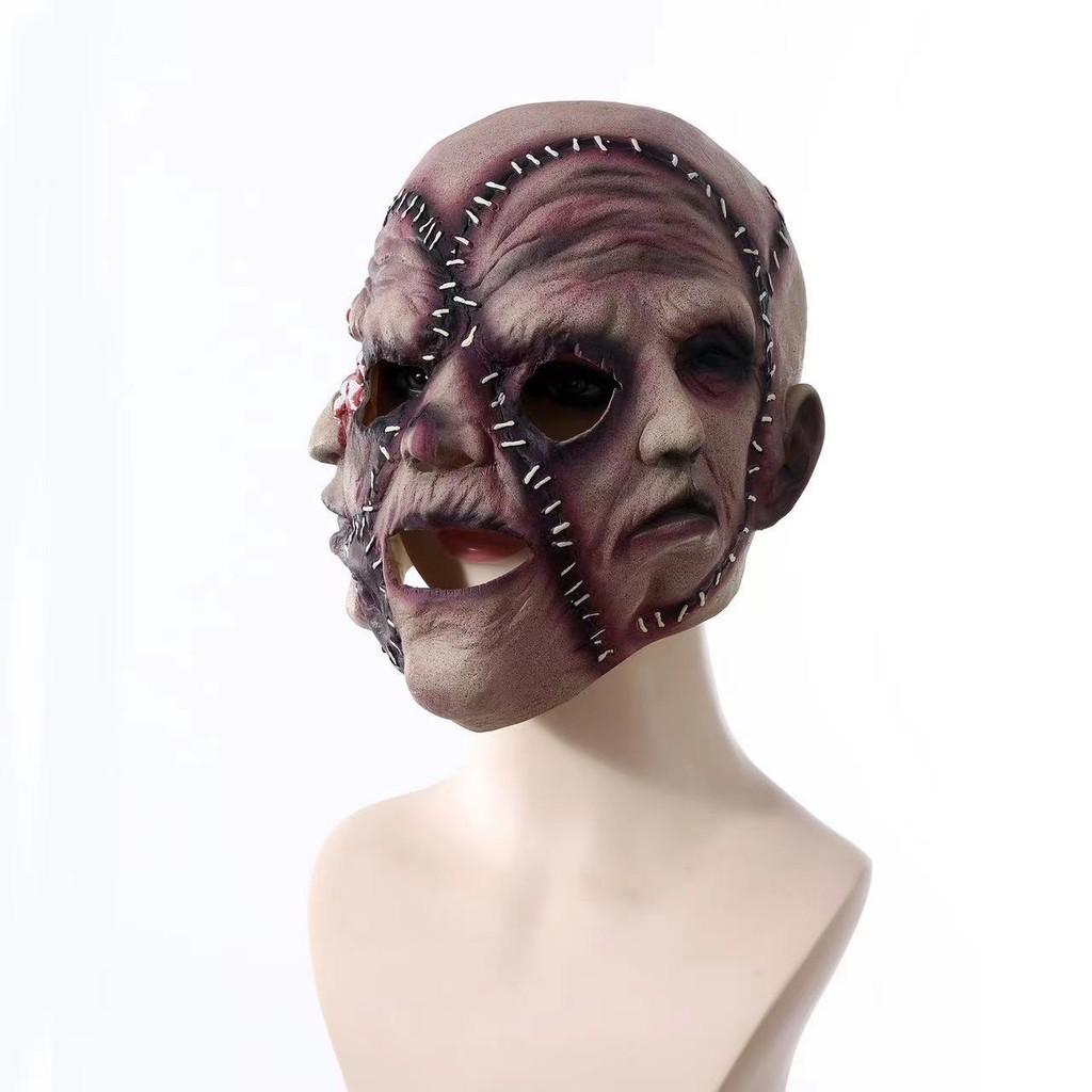 Zombie Horror Mask With Threeface Design For Halloween Parties And Cosplay