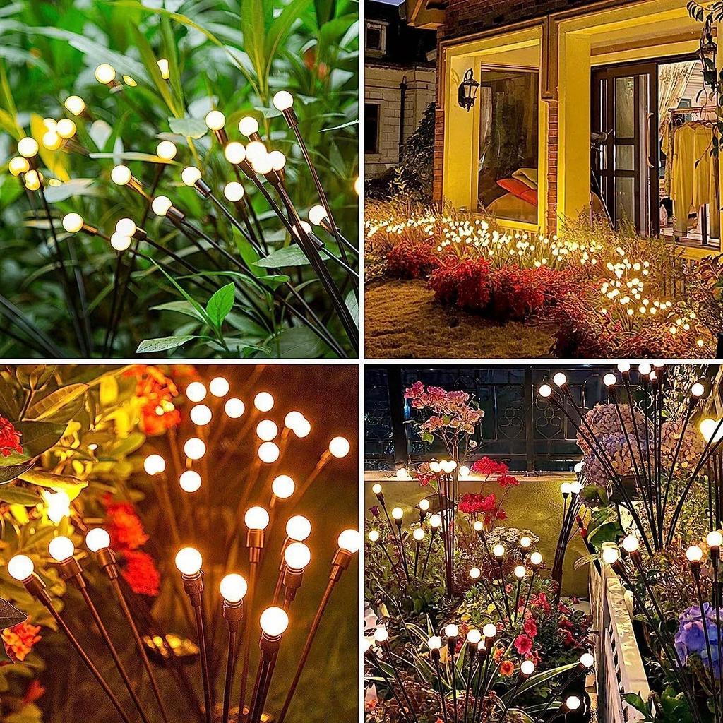 Outdoor solar powered firefly garden lights for Christmas, Halloween, New Year, outdoor courtyard decoration, and festive atmosphere at night