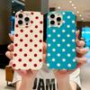 Shockproof Polka Dot Pattern Soft TPU Phone Case For iPhone 17 16 15 14 13 17 Pro Max Plus Slim Cute Protection Cover Funda