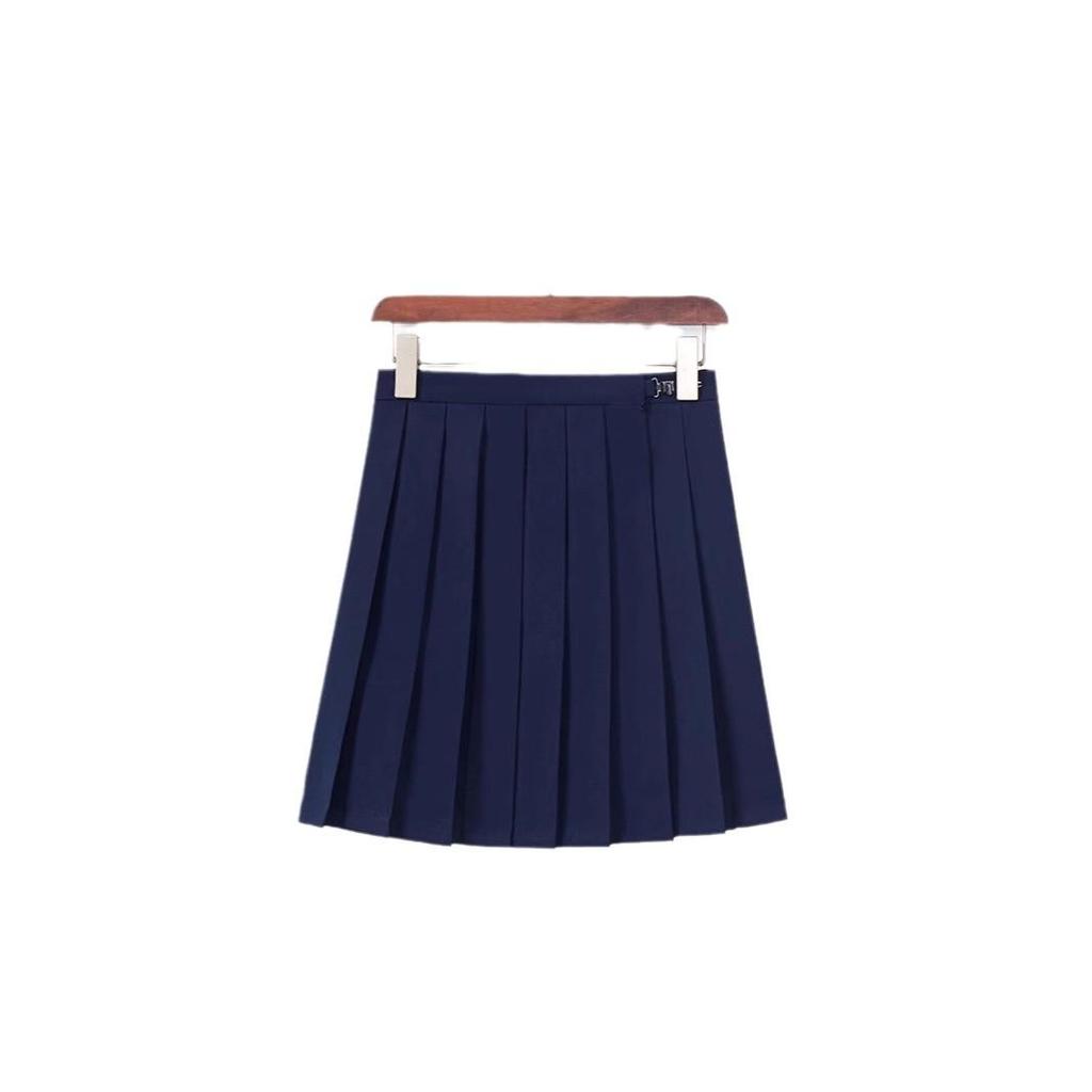 Navy Collar White Sailor Suit JK Uniform Set with Skirt