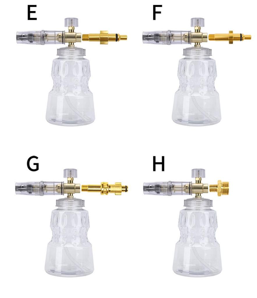 High-Pressure Foam Sprayer Nozzle for Car Washing with Large Opening and Copper-Plated Aluminum PA Bottle