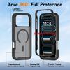 Shockproof Armor Skin Feel Matte Magnetic Phone Case For iPhone 17 Pro Max Air TPU Frame Translucent Acrylic Back Cover Fundas
