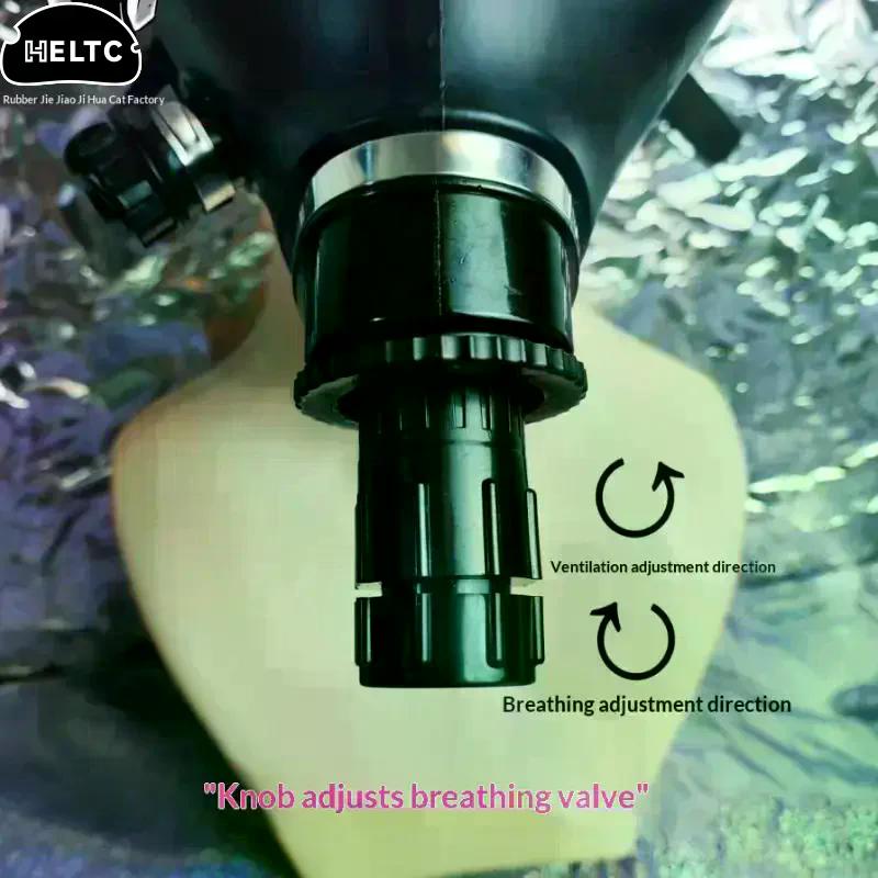 Black Mask Adjustment Valve Knob Adjustment Gas Mask Regulator Breathing Control Universal Accessories Controllable Oxygen Amoun