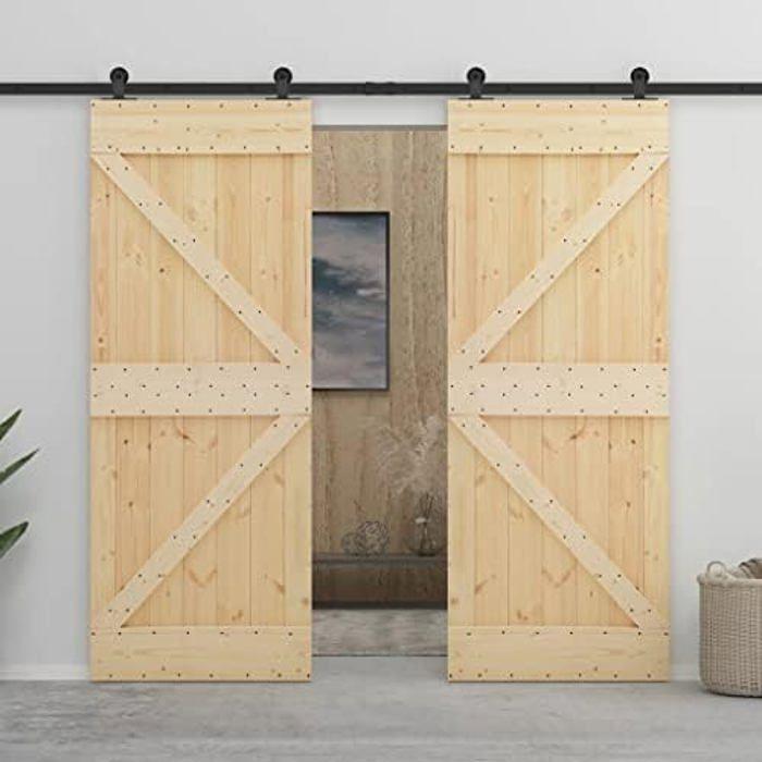 Porte Coulissante - VIDAXL - 80x210 cm - Bois de Pin Massif - Installation Facile - Durable