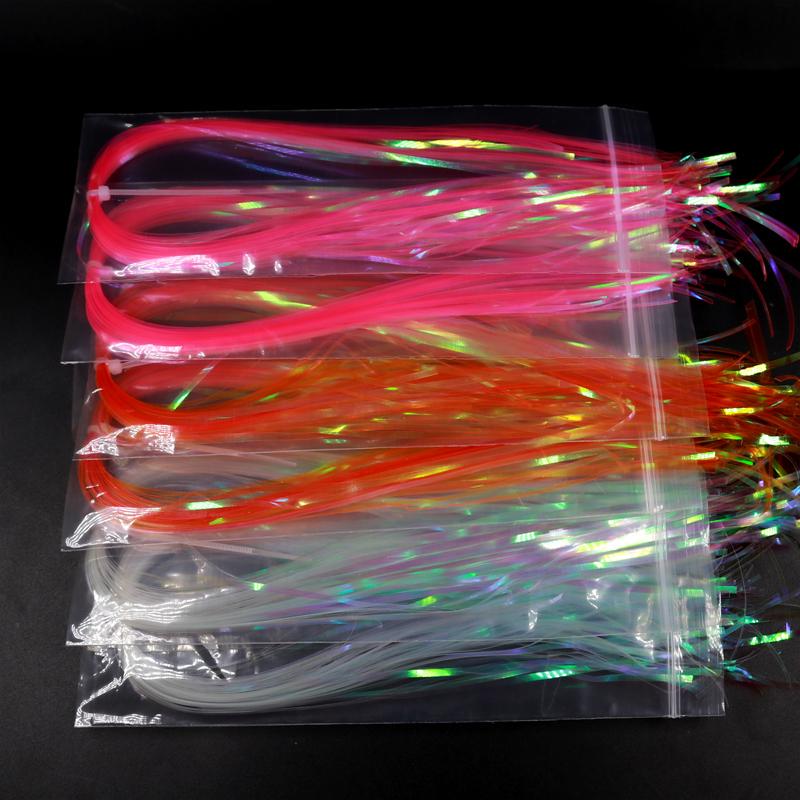 2Bag 2mm UV Flashabou Holographic Tinsel Stonefly Nymph Back Jig Body Wrap Lure Fishing Fly Tying Material
