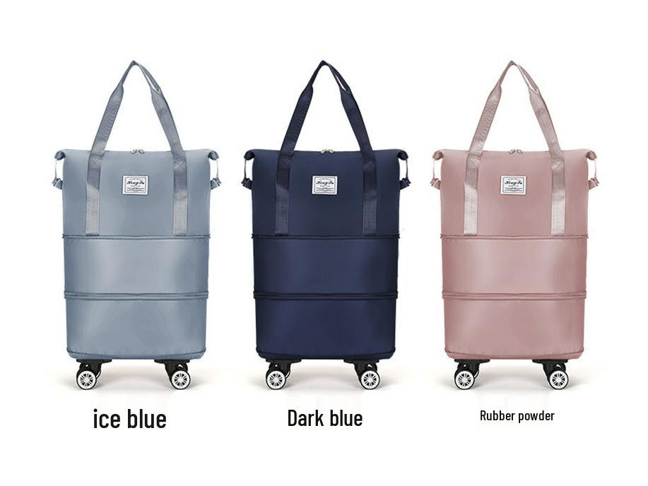 XL Expandable Rolling Travel Bag with Quick Release Wheels for College Students