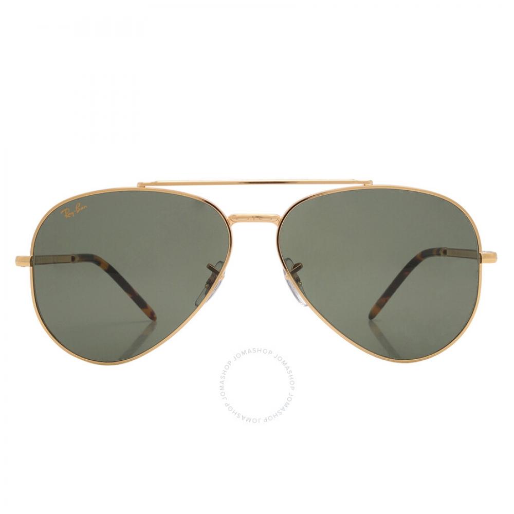 

Ray Ban New Aviator Green Aviator Unisex Sunglasses RB3625 919631 62