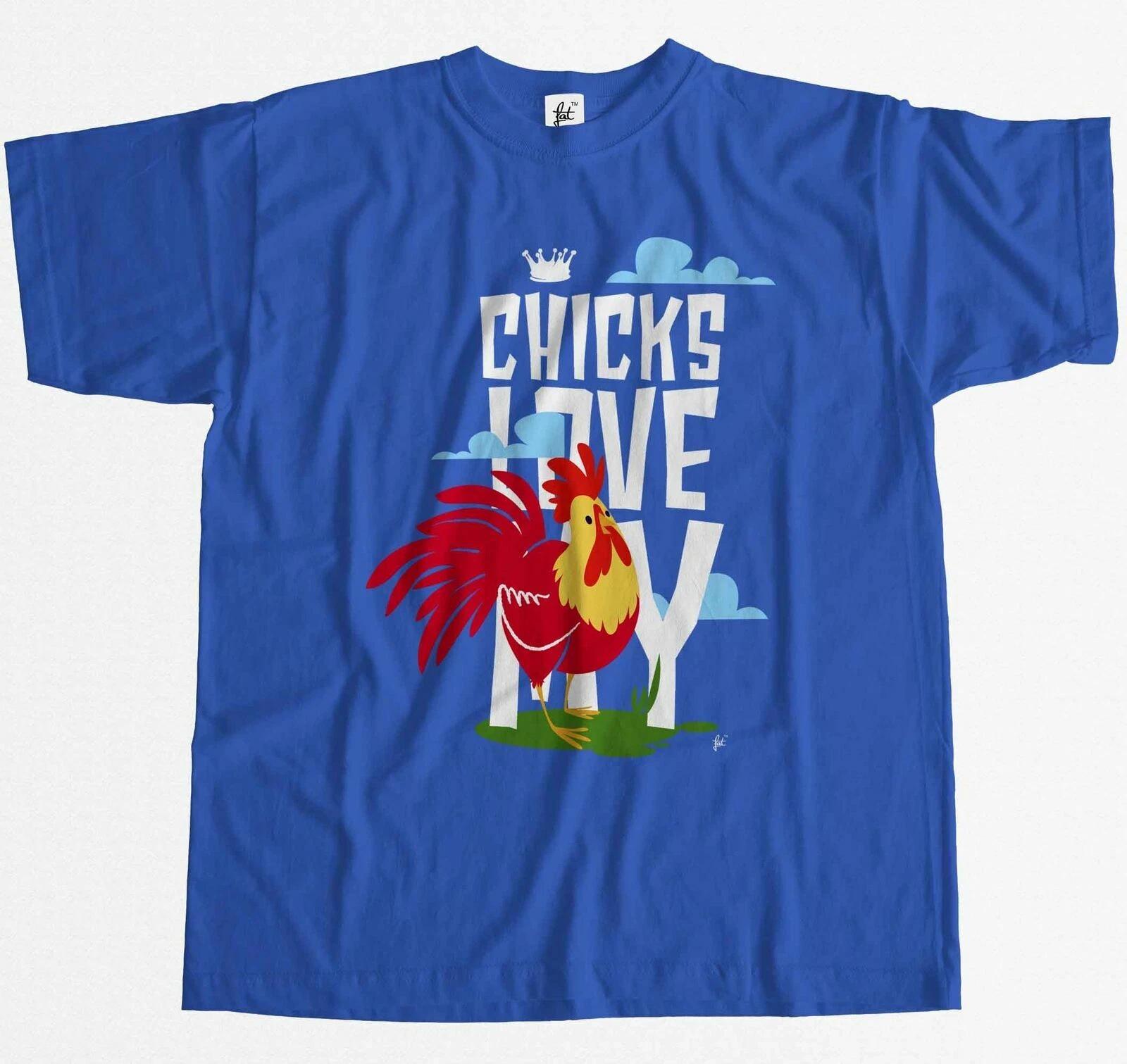 Funny Dick Joke Chicks Love My Big Cock Mens T-Shirt XXL