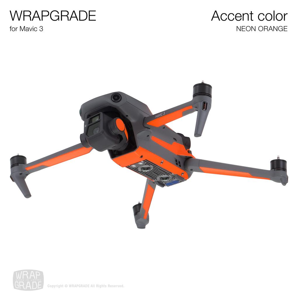 WRAPGRADE for DJI Mavic 3 Mavic 3 Classic Accent Color Skin (Neon Orange)