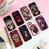 Mexican Catrina Skull  Phone Case For iPhone 17,16,15,14,13,12,11 Plus,Pro Max,Soft Silicone Black Cover