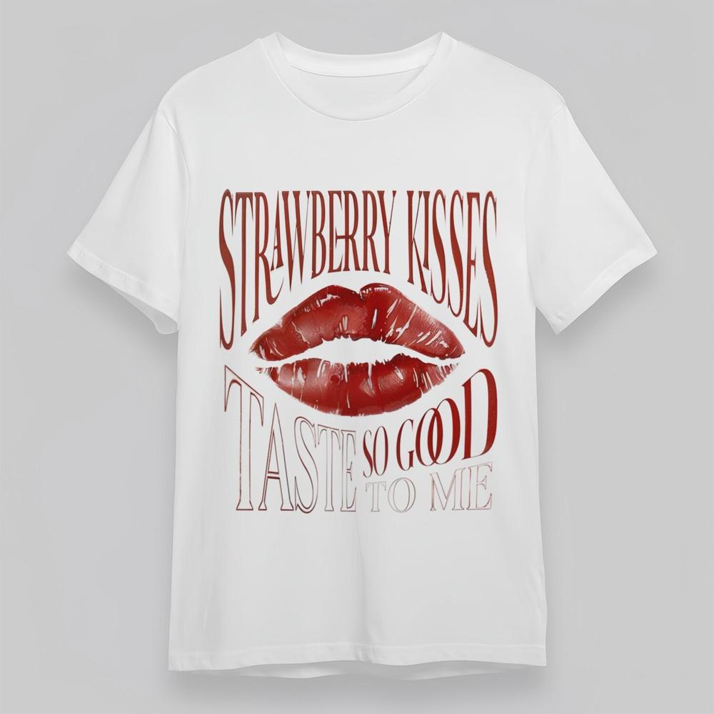 

Women s Oversize T-shirt With Sweet Lips Graphic Unisex White 100% Cotton Tops XL